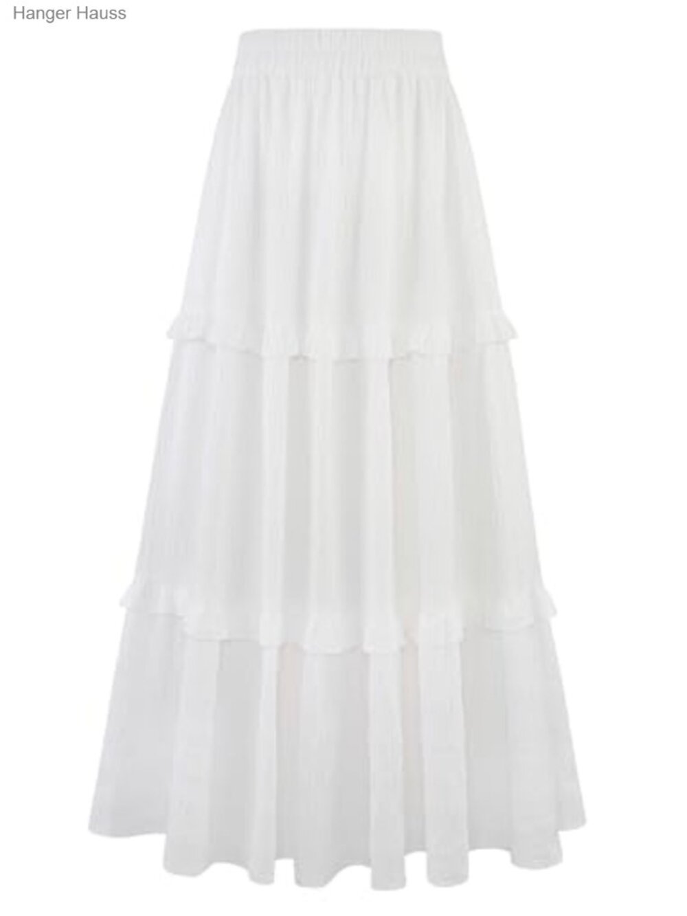 Women's Tiered Maxi Skirt High Waisted A-Line Flowy Ruffle Long Skirt